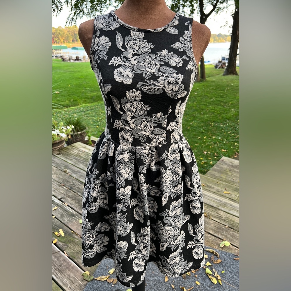 Black & White Floral Dress